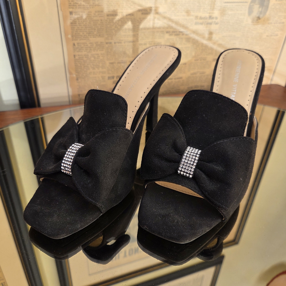 Adrienne Vittadini Elegant Black Bow Women's Heels From Nordstrom Rack